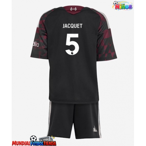 Camiseta Liverpool Jeremy Jacquet #5 Tercera Equipación Replica 2026-27 para niños mangas cortas (+ Pantalones cortos)
